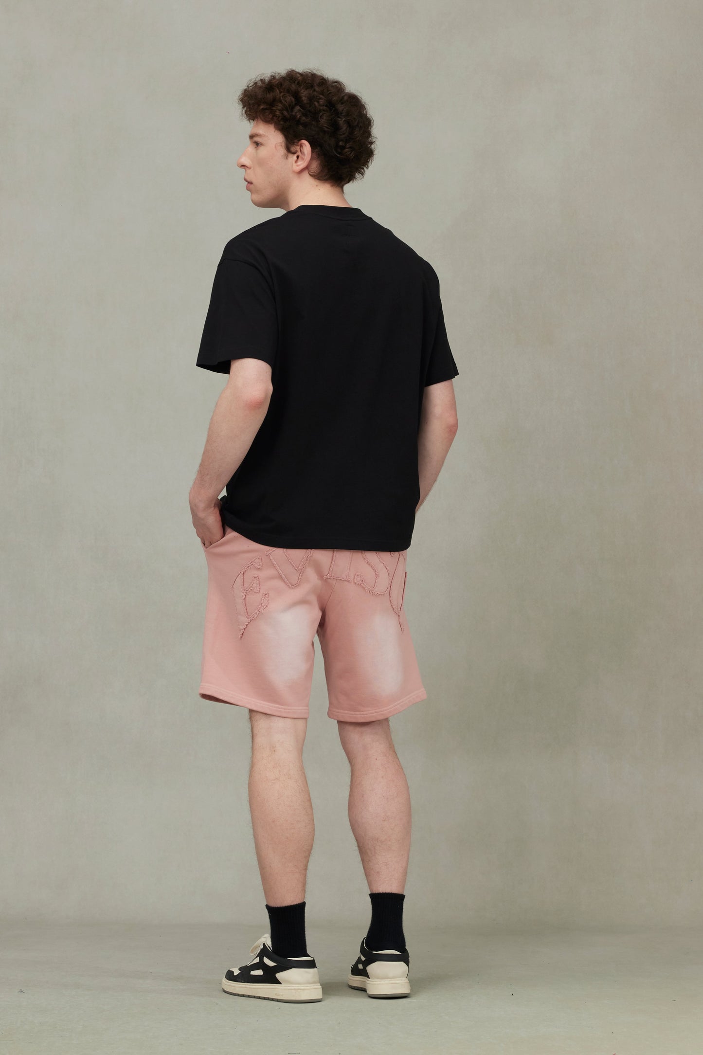 海鸥刺绣缝线口袋宽版休闲T恤