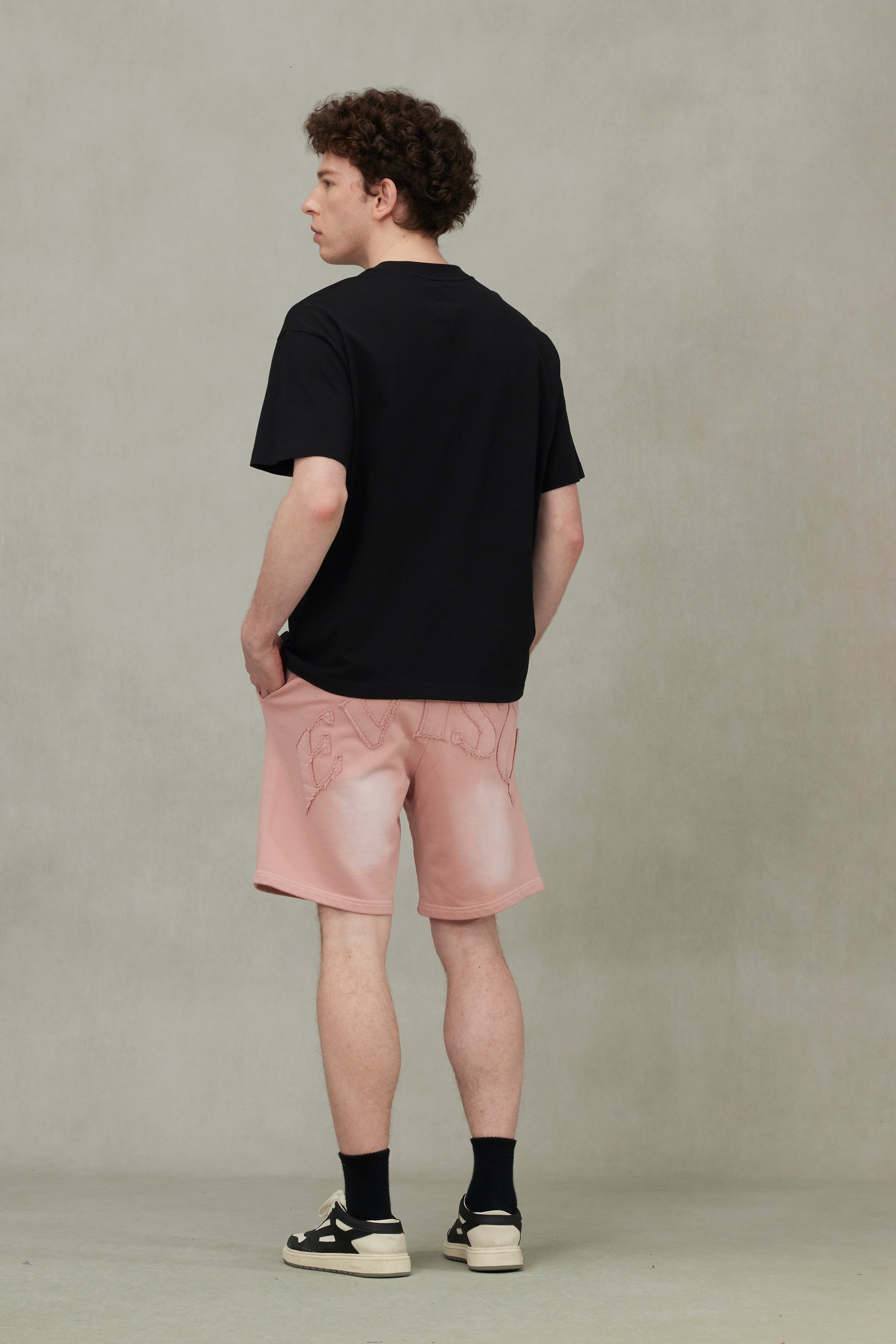 海鸥刺绣缝线口袋宽版休闲T恤