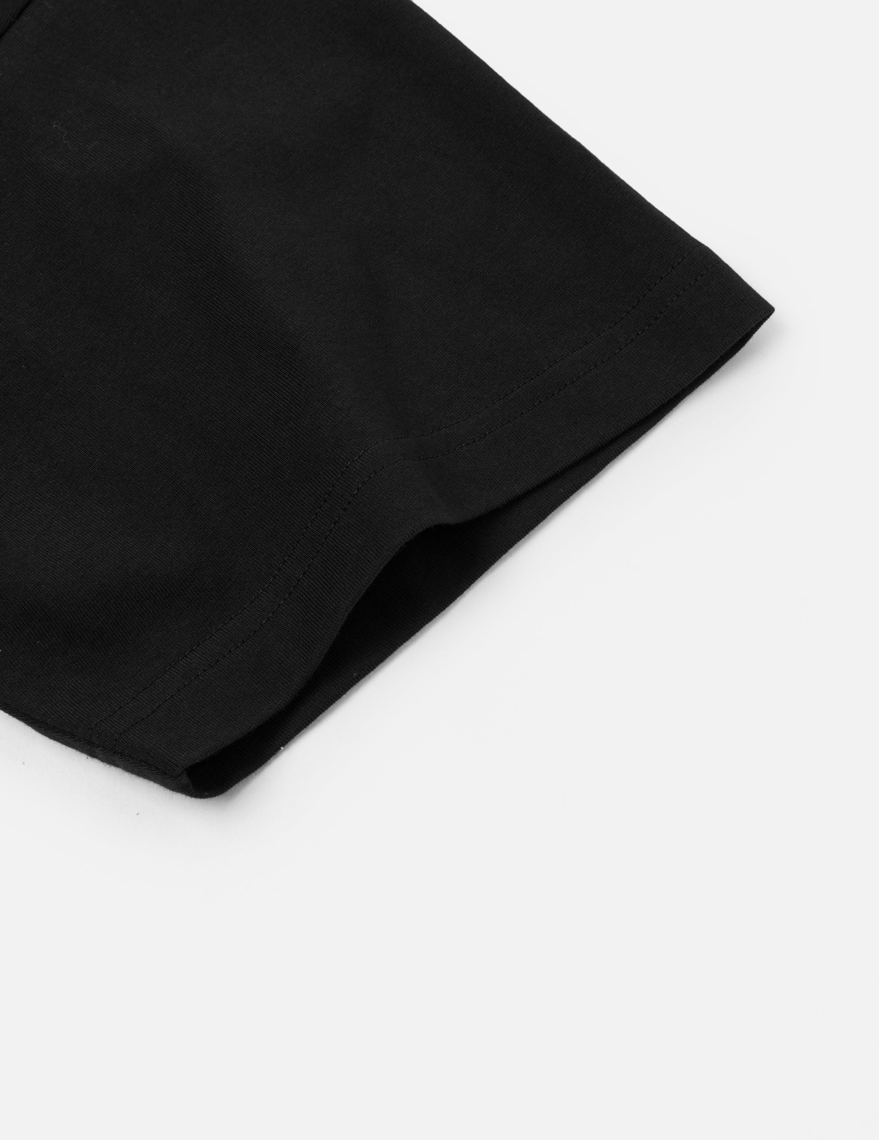 海鸥刺绣缝线口袋宽版休闲T恤