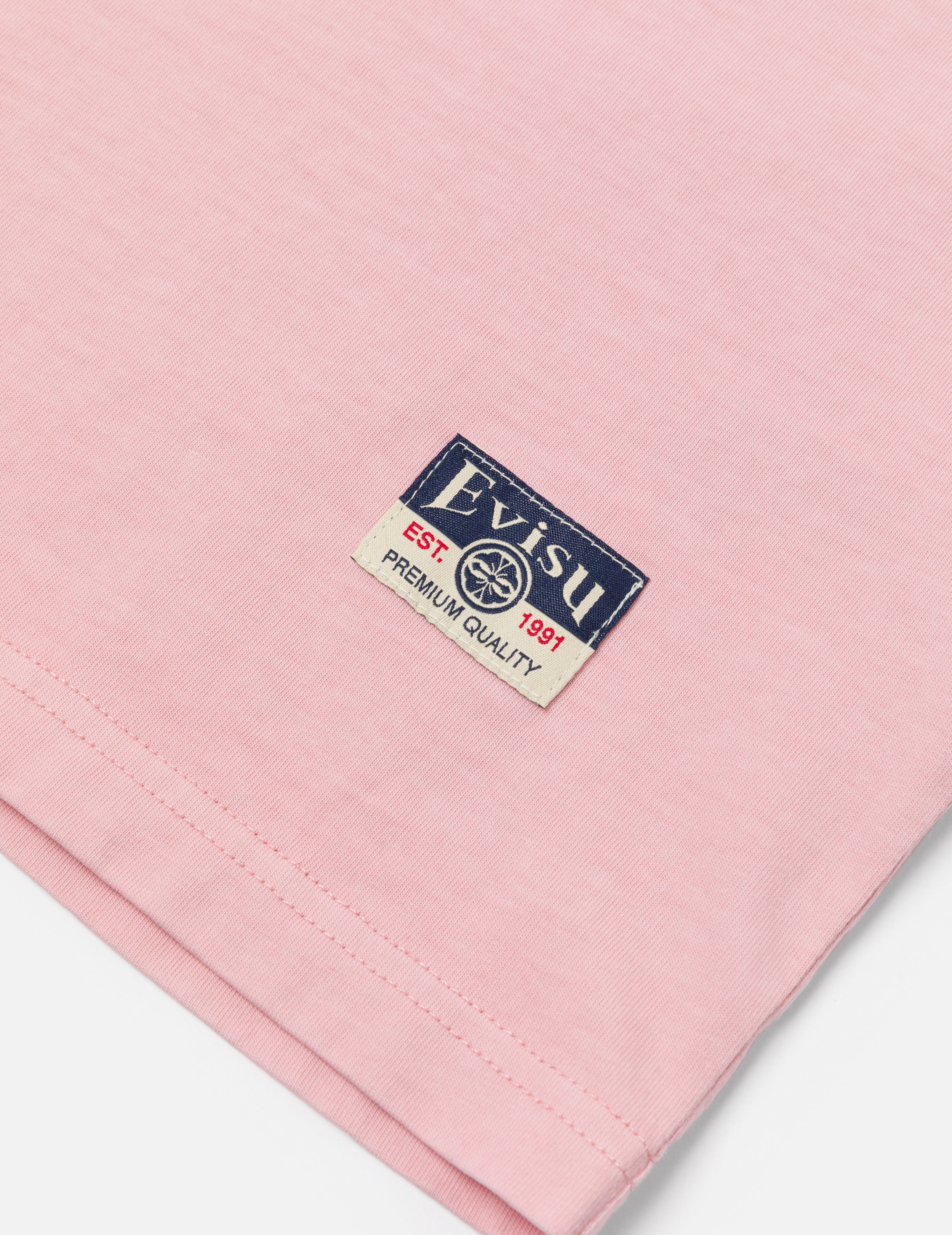 海鸥刺绣缝线口袋宽版休闲T恤