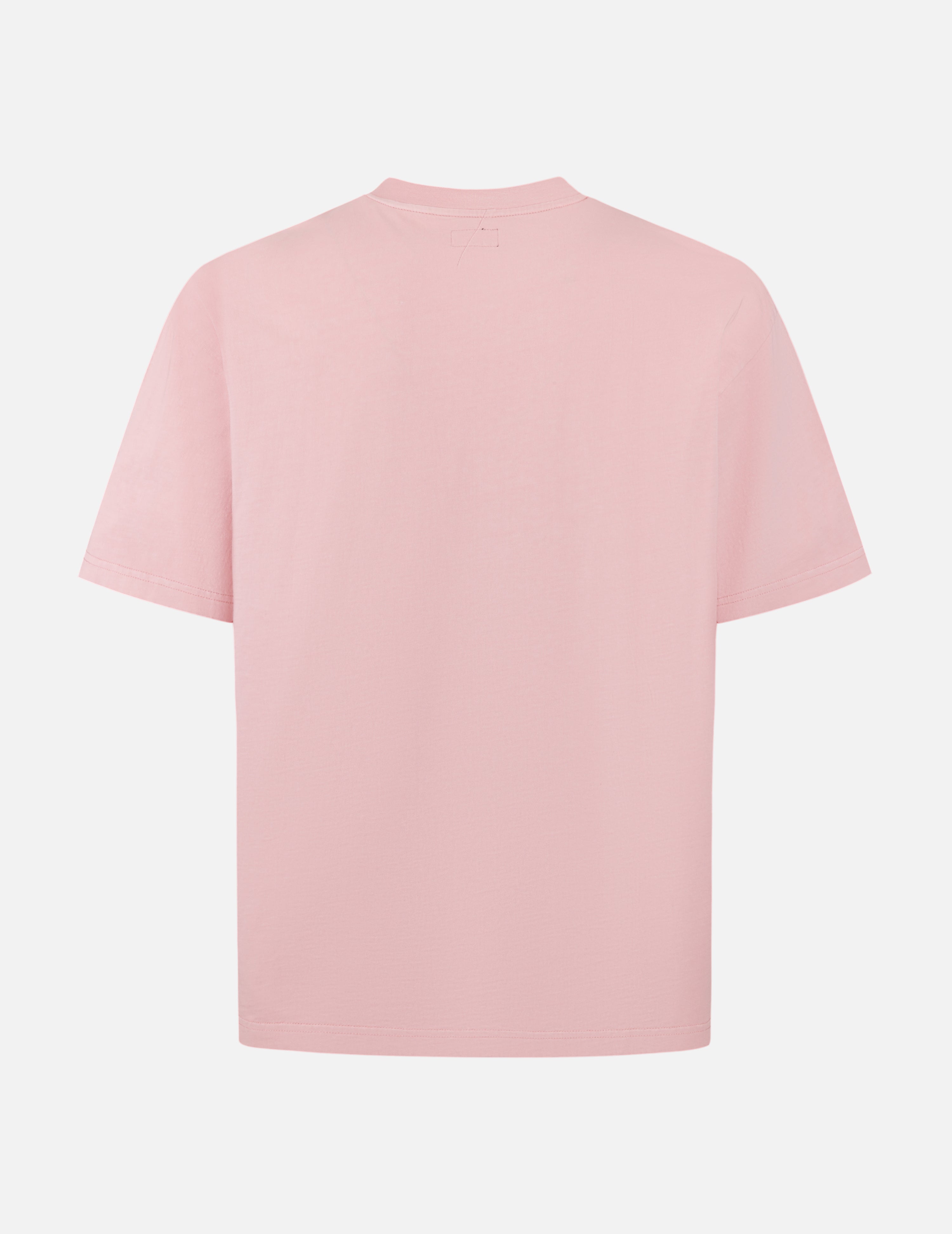 海鸥刺绣缝线口袋宽版休闲T恤