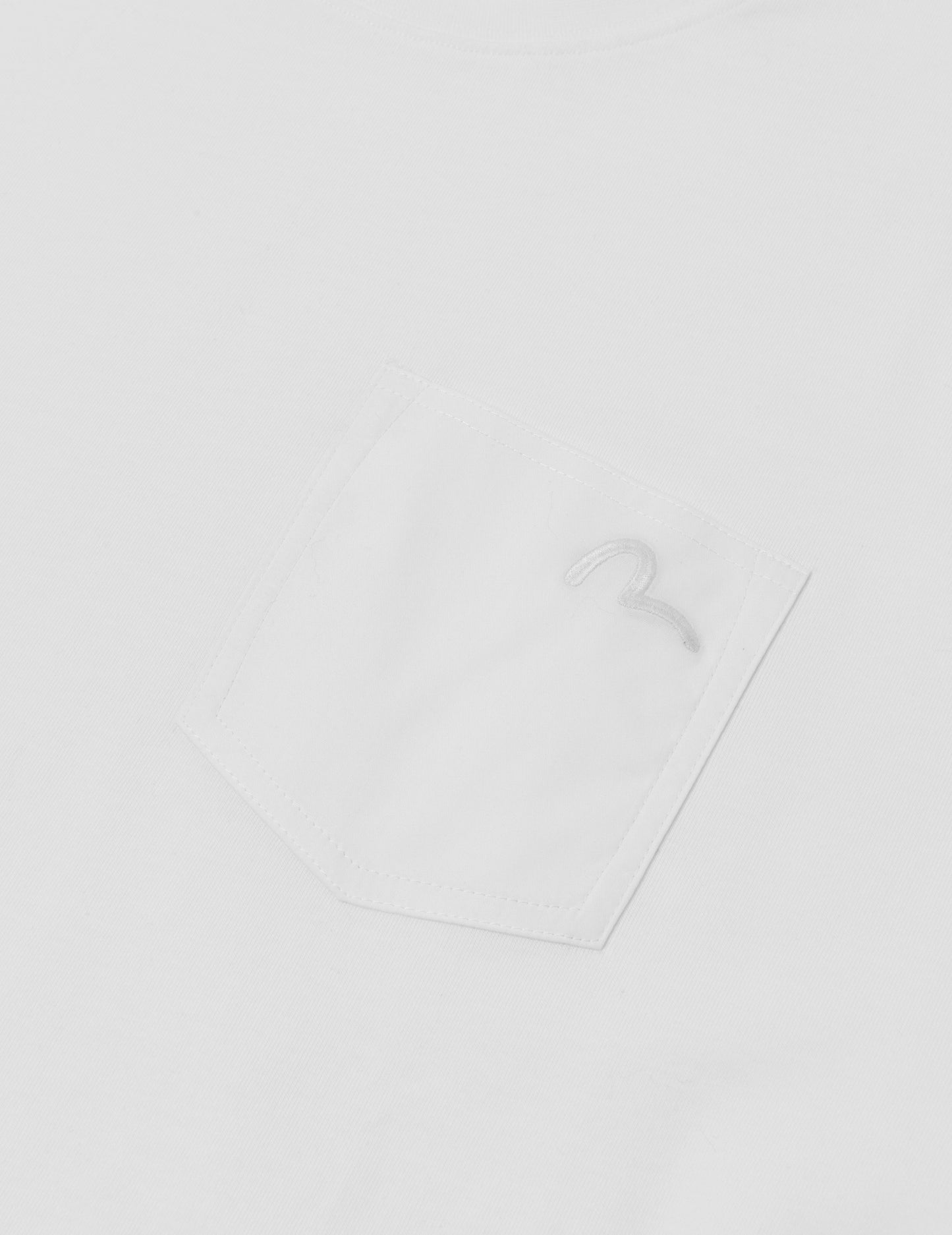 海鸥刺绣缝线口袋宽版休闲T恤