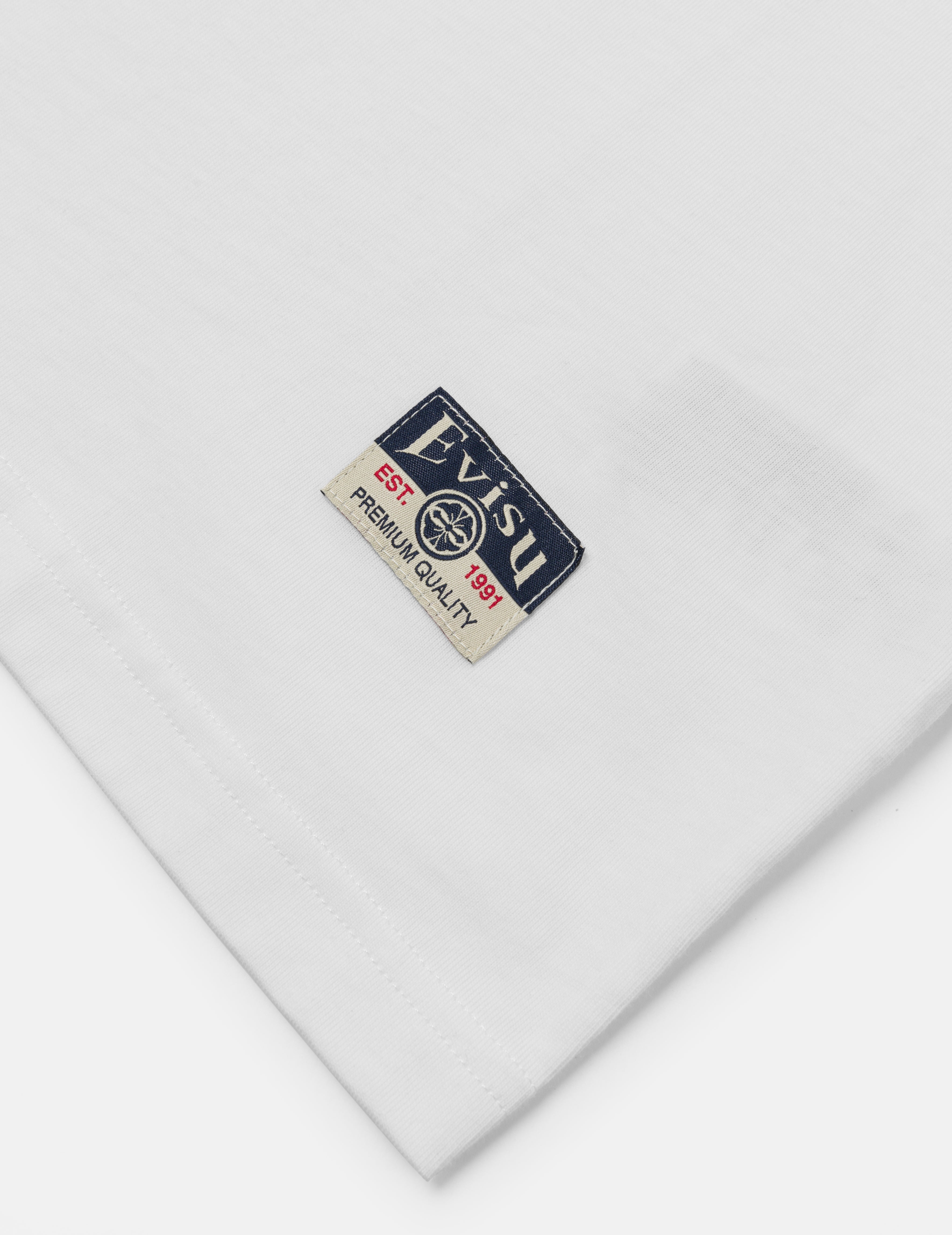 海鸥刺绣缝线口袋宽版休闲T恤