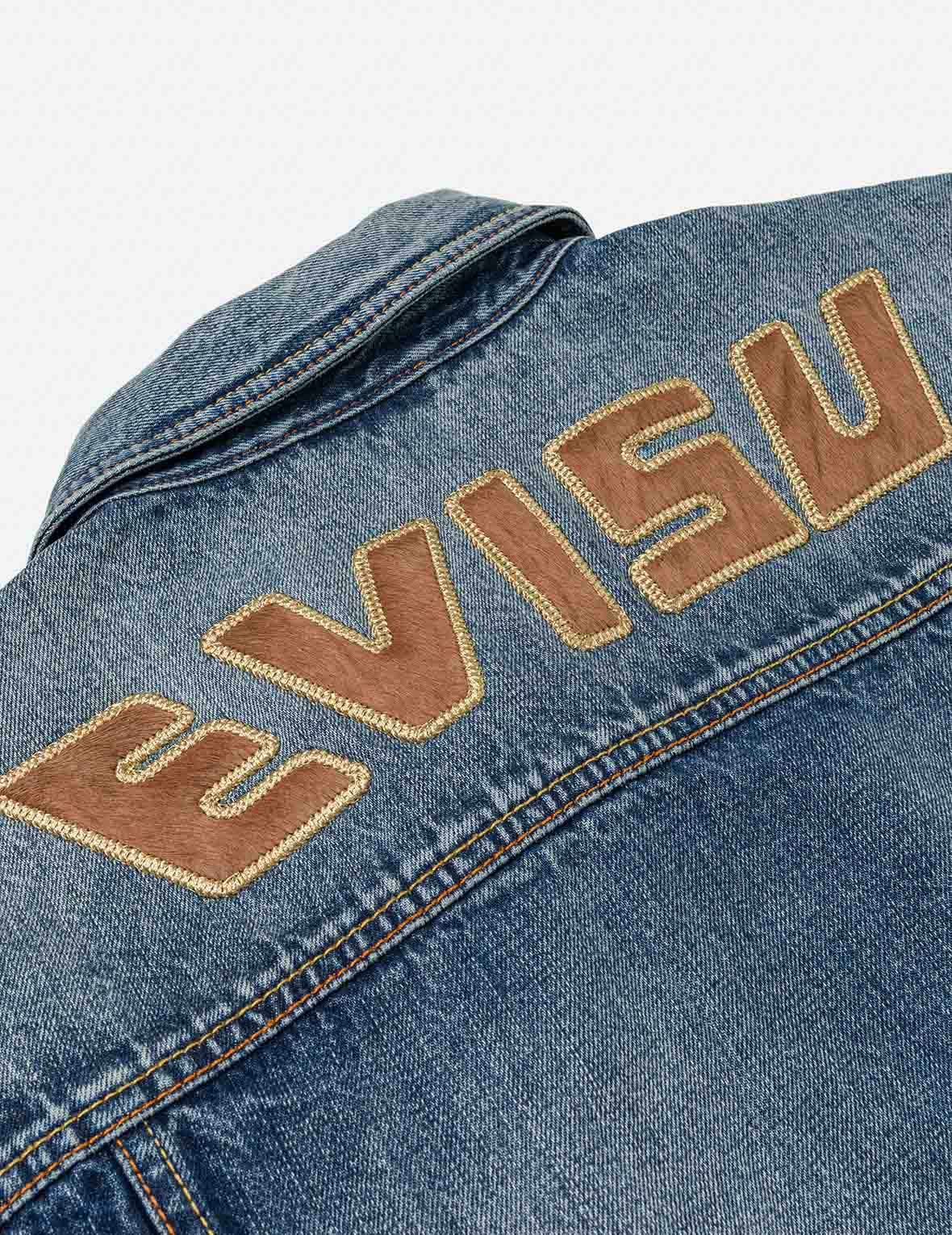 Evisu & Seagull Appliqué Chinese Denim Jacket