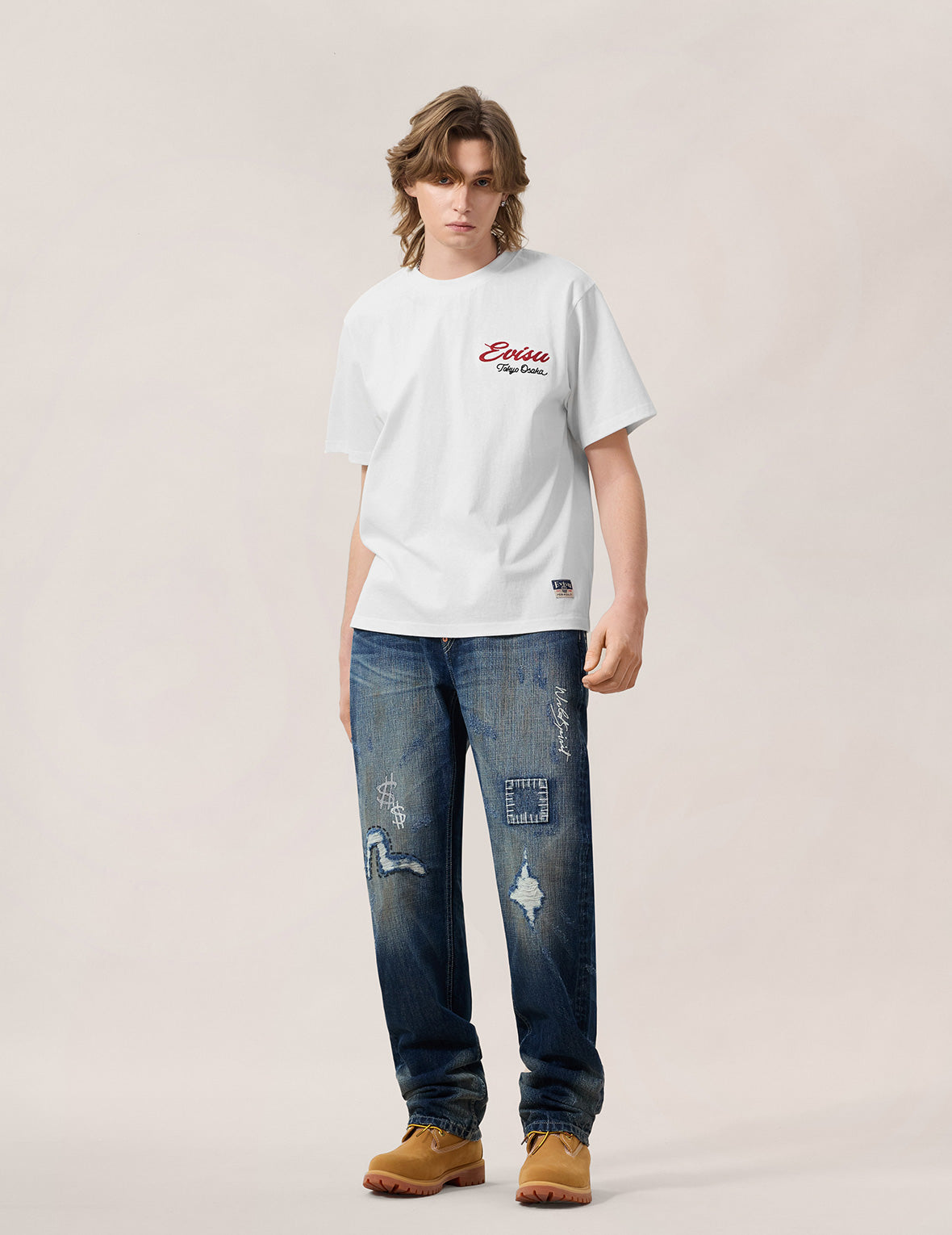Hand-Drawn Printed Jeans #2020
