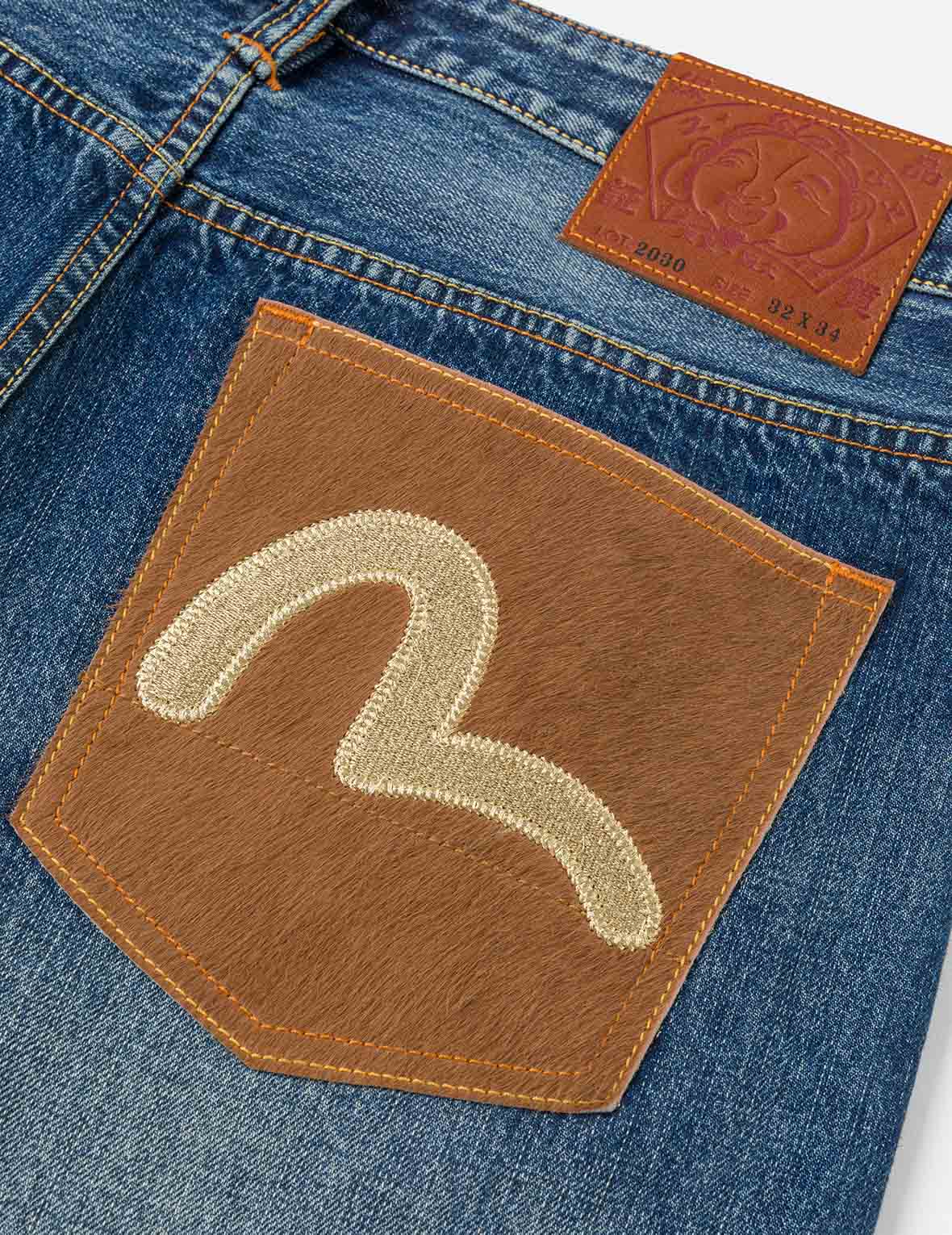 Seagull Appliqué Pocket Jeans #2030