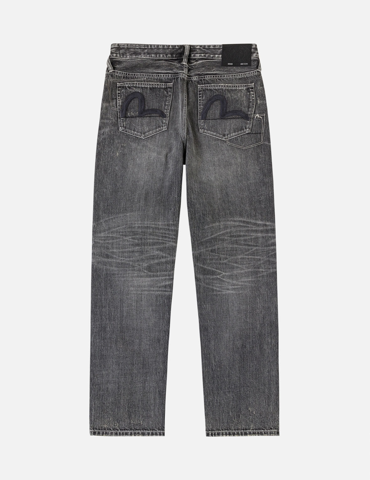 Black Palette Seagull Embroidery Jeans #2020