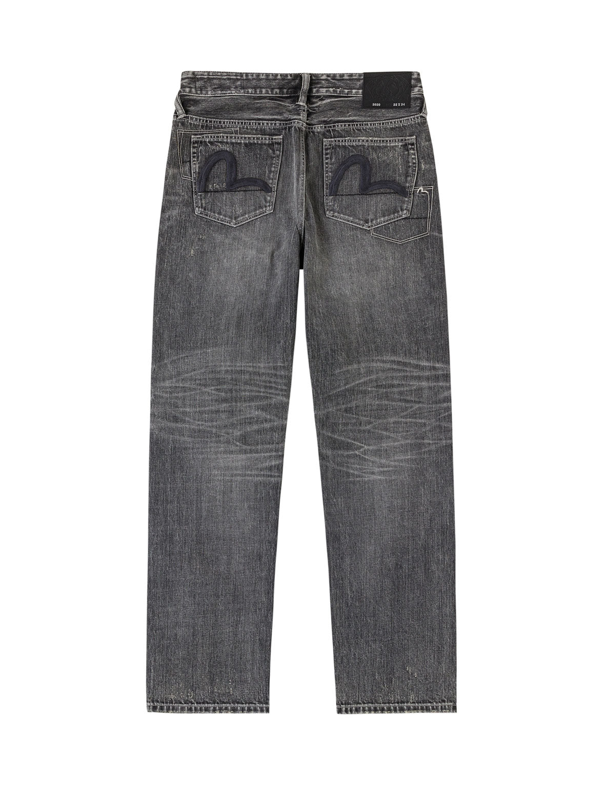 Black Palette Seagull Embroidery Jeans #2020