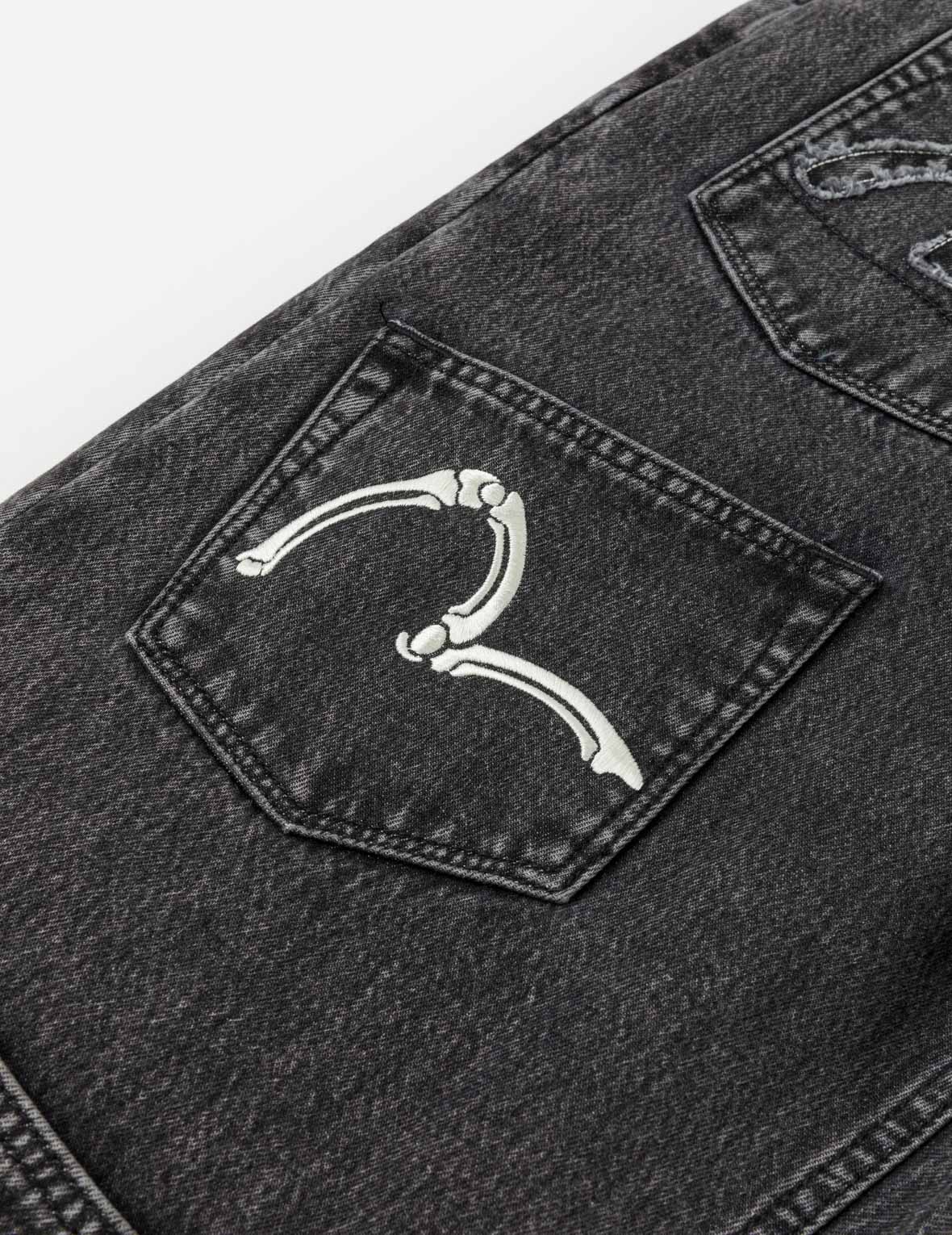 Skull Multi-Pocket Denim Jeans