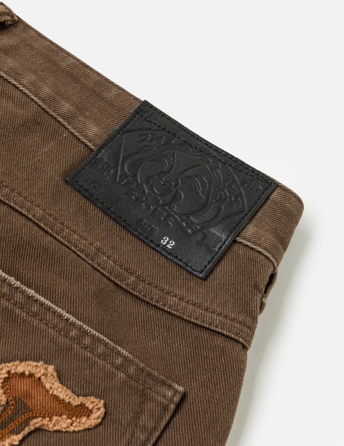 Ishigaki Camouflage Patchwork Denim Shorts