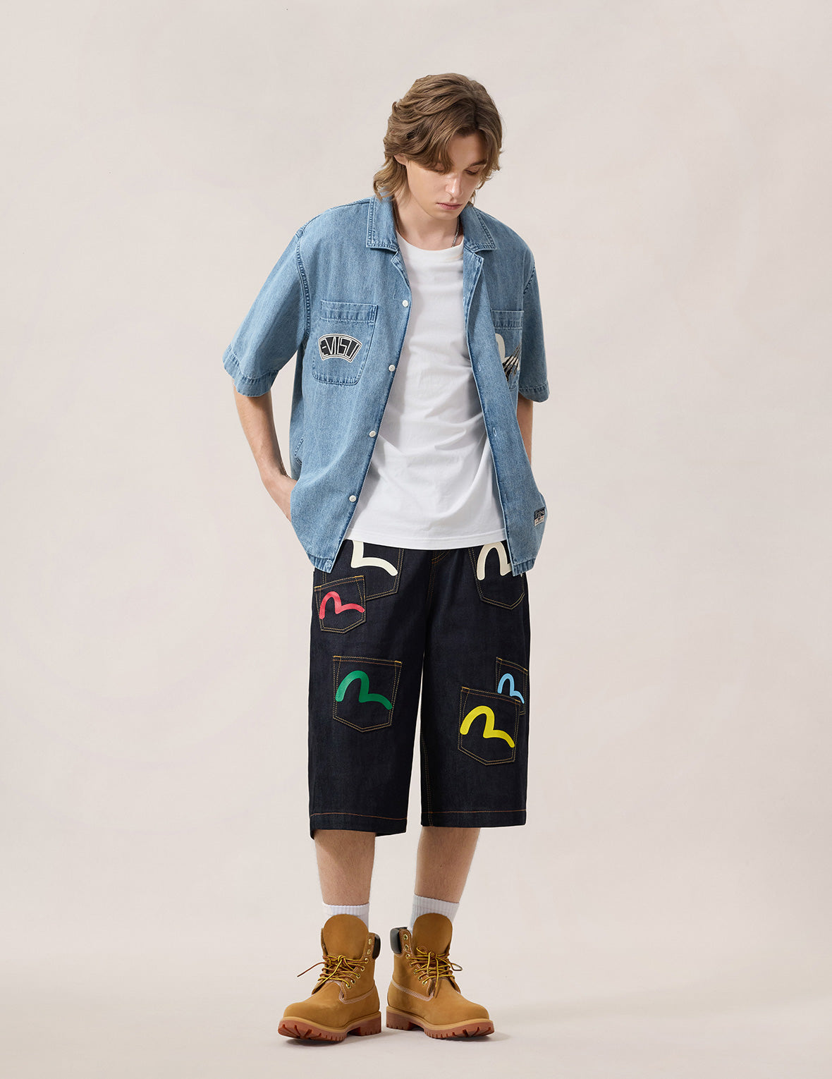 Dual Pocket Boxy Denim Shirt