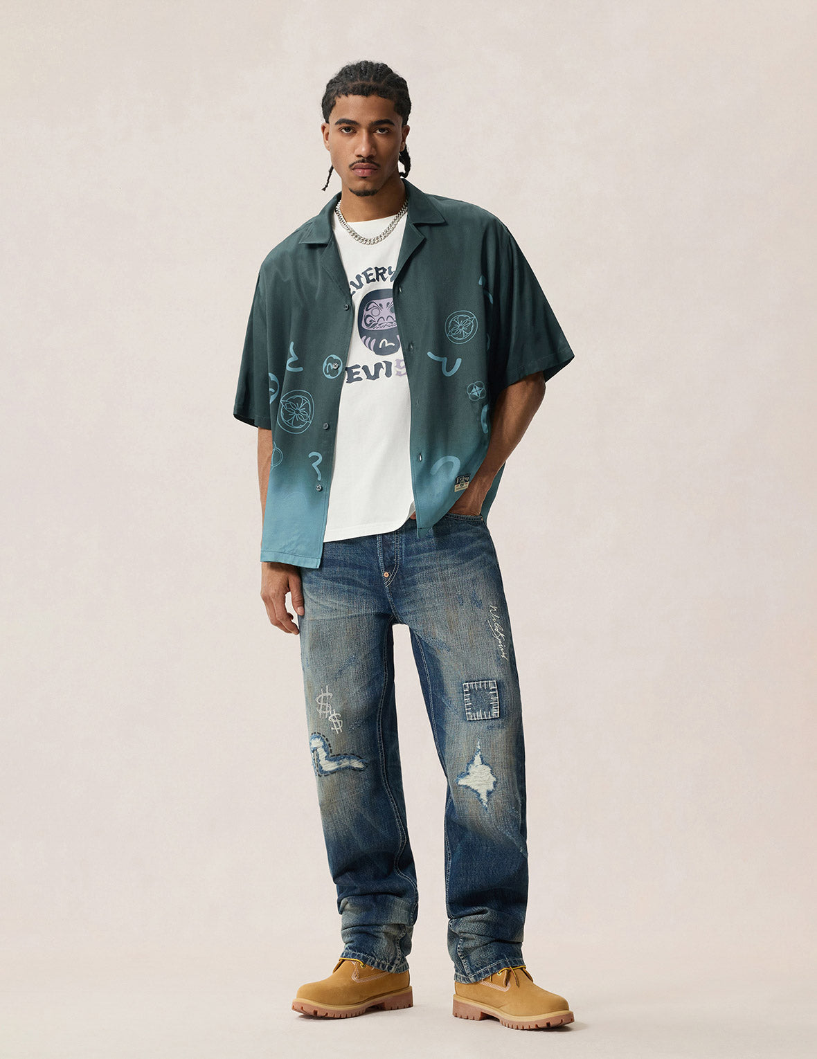 Dip-Dye Monogram Shirt
