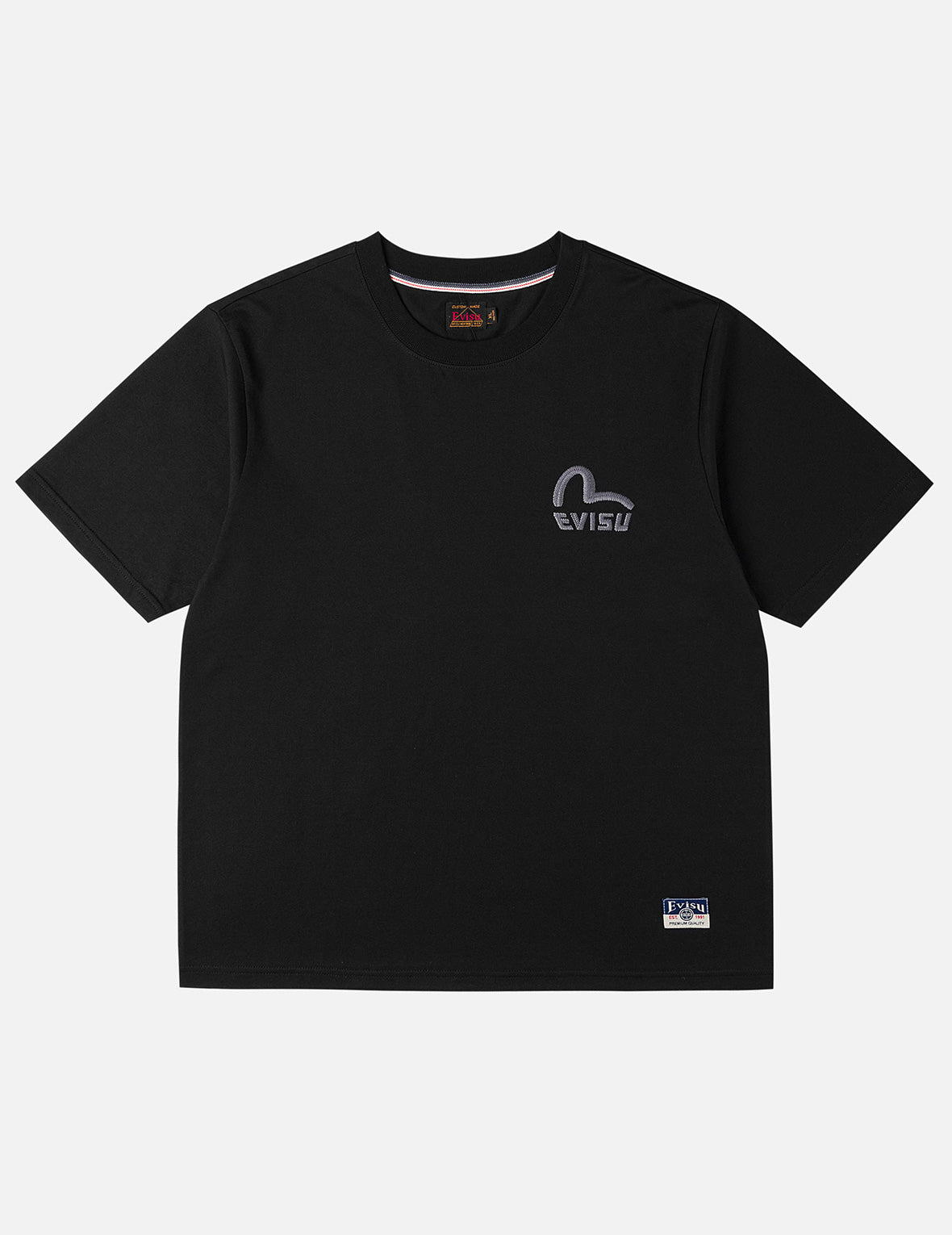 Monochrome Seagull Embroidery T-shirt
