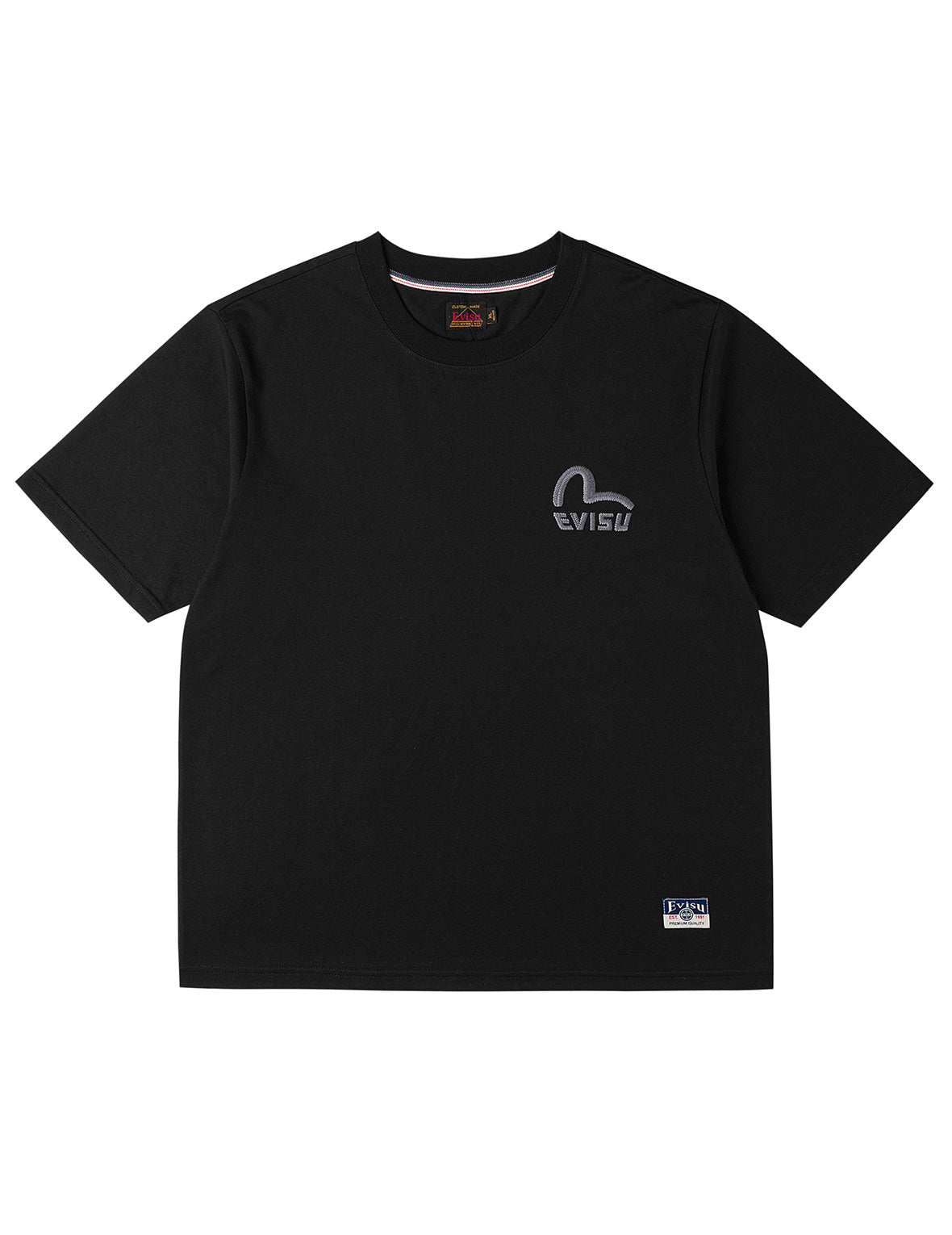Monochrome Seagull Embroidery T-shirt