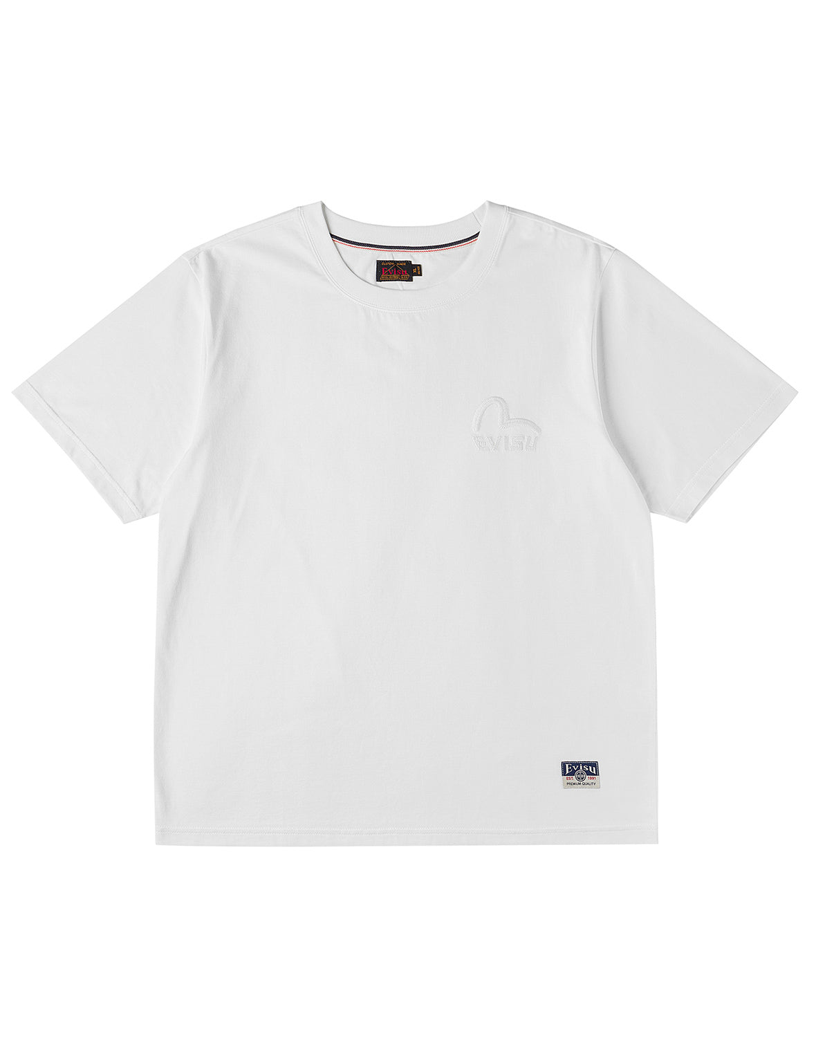 Monochrome Seagull Embroidery T-shirt