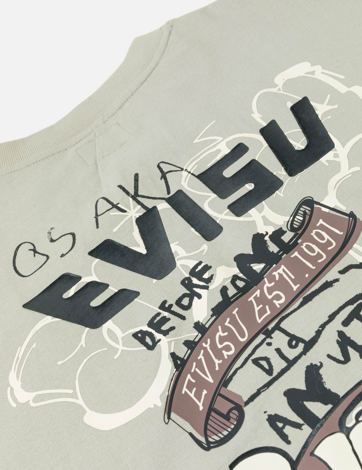 Graffiti Logo and Godhead Print T-shirt