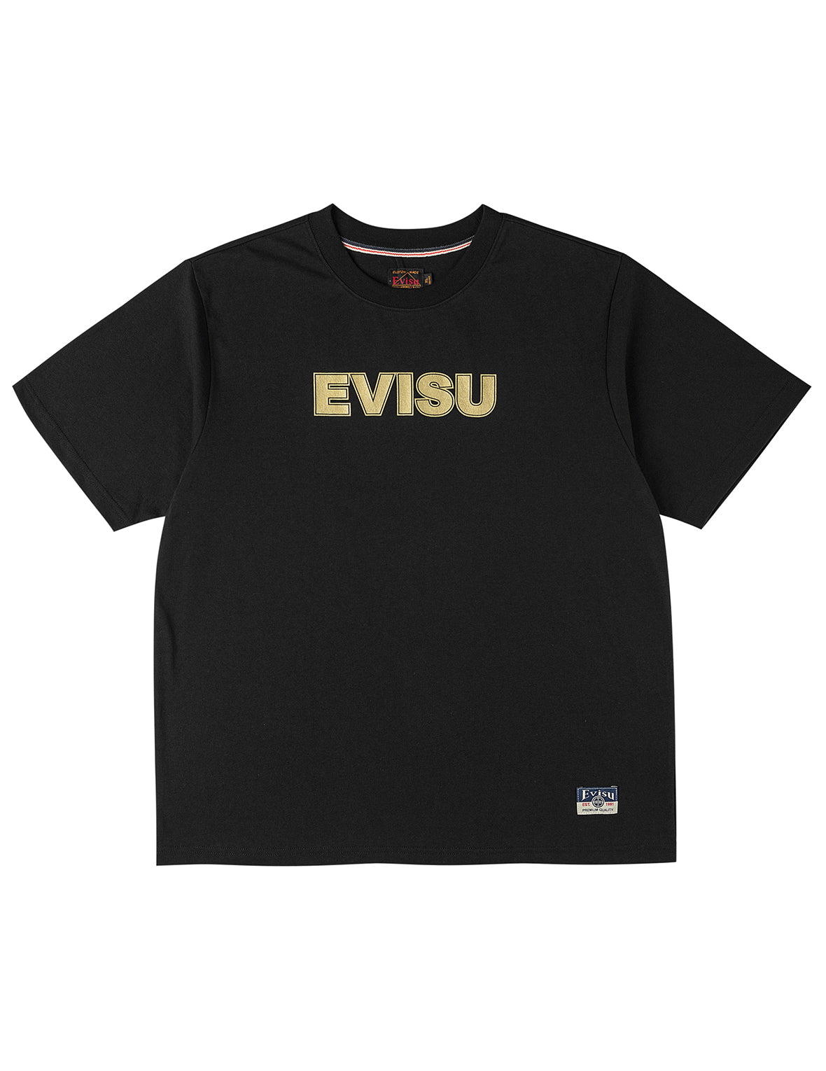 竹叶刺绣山水家纹T恤