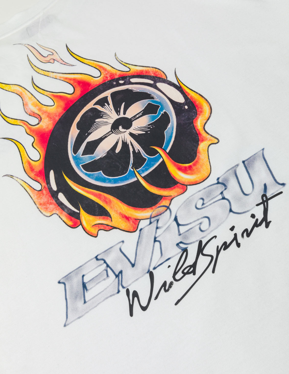 Flaming Kamon Snooker Print T-shirt