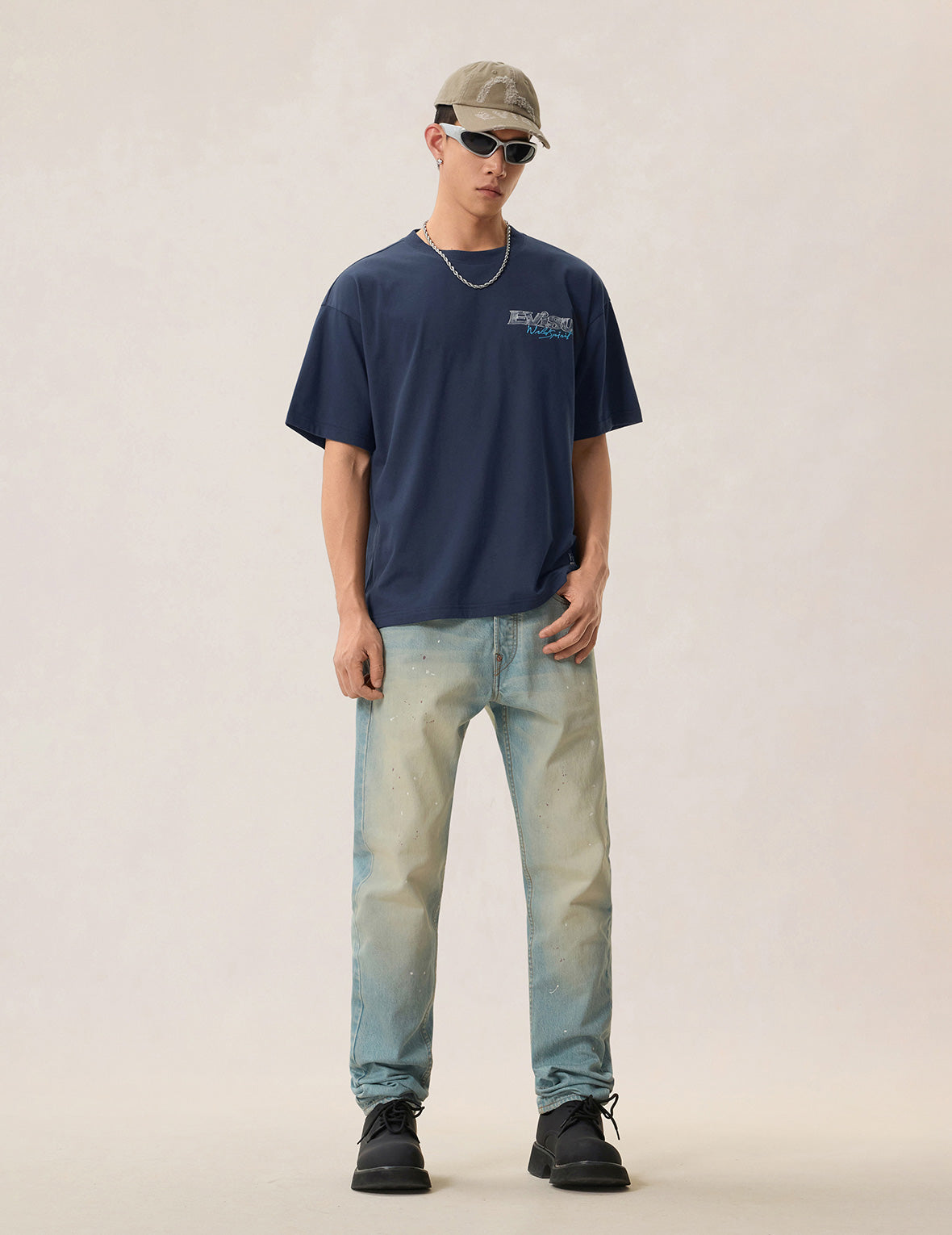 Flaming Kamon Snooker Print T-shirt