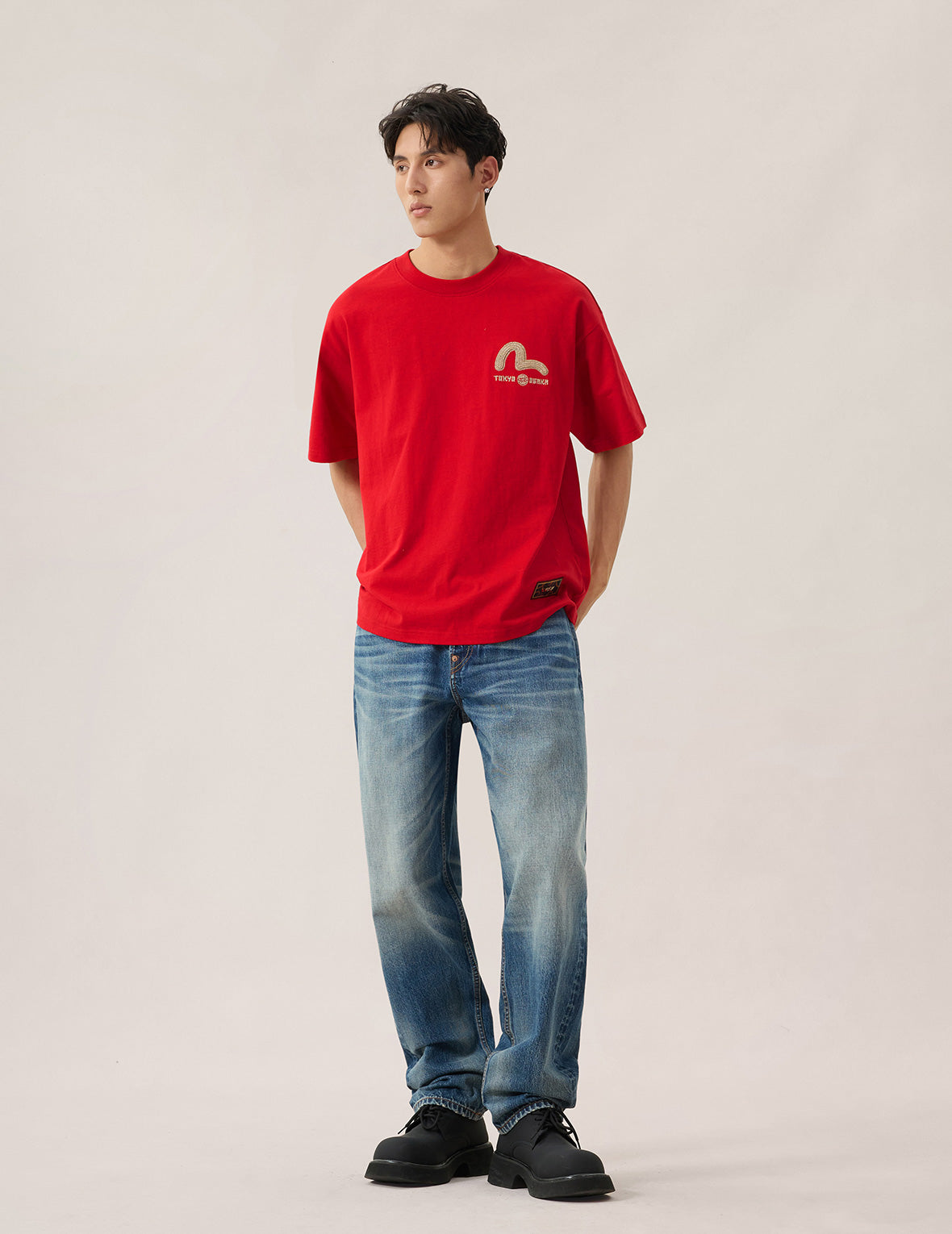 Year Of Horse Daicock Printed T-shirt - Red