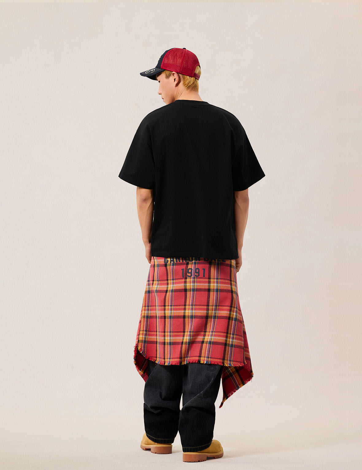 扑克王牌植絨星T恤 - 黑