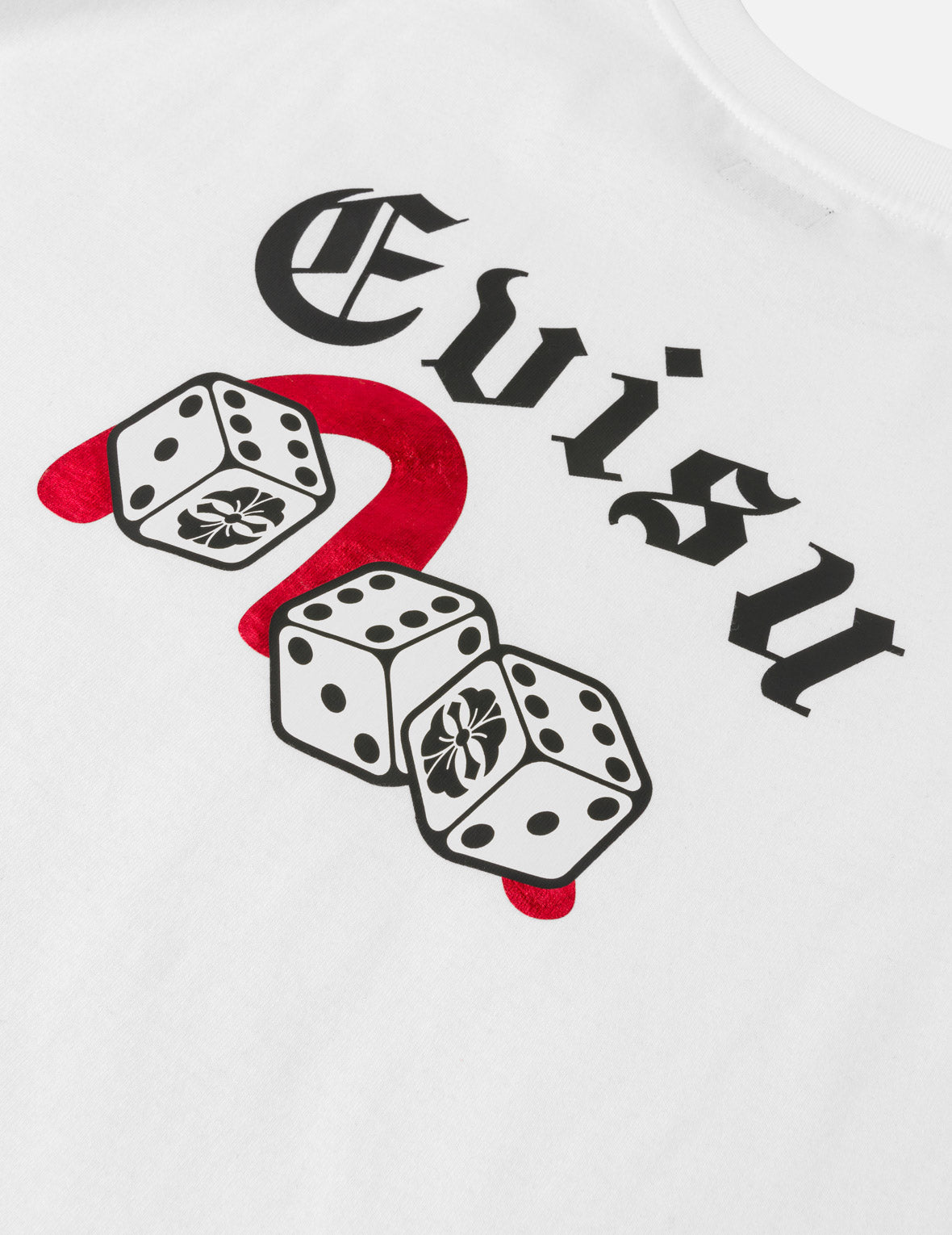 Poker Lucky Dice and Flocked Seagull T-shirt - White