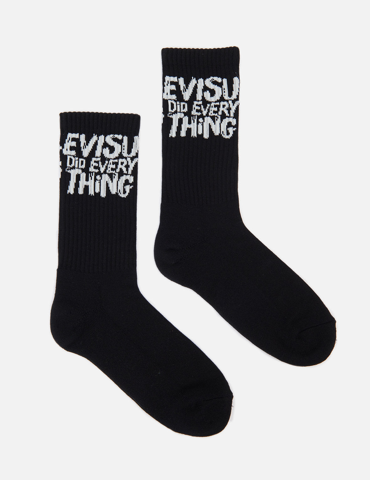 Graffiti Slogan Jacquard Long Socks