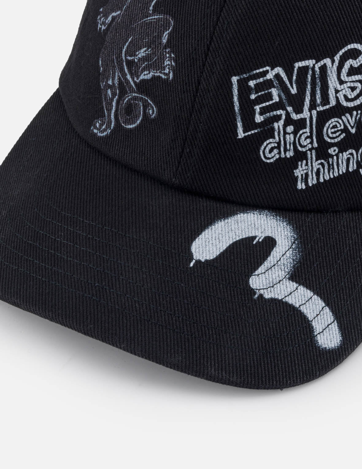 手绘风格经典图案鸭舌帽