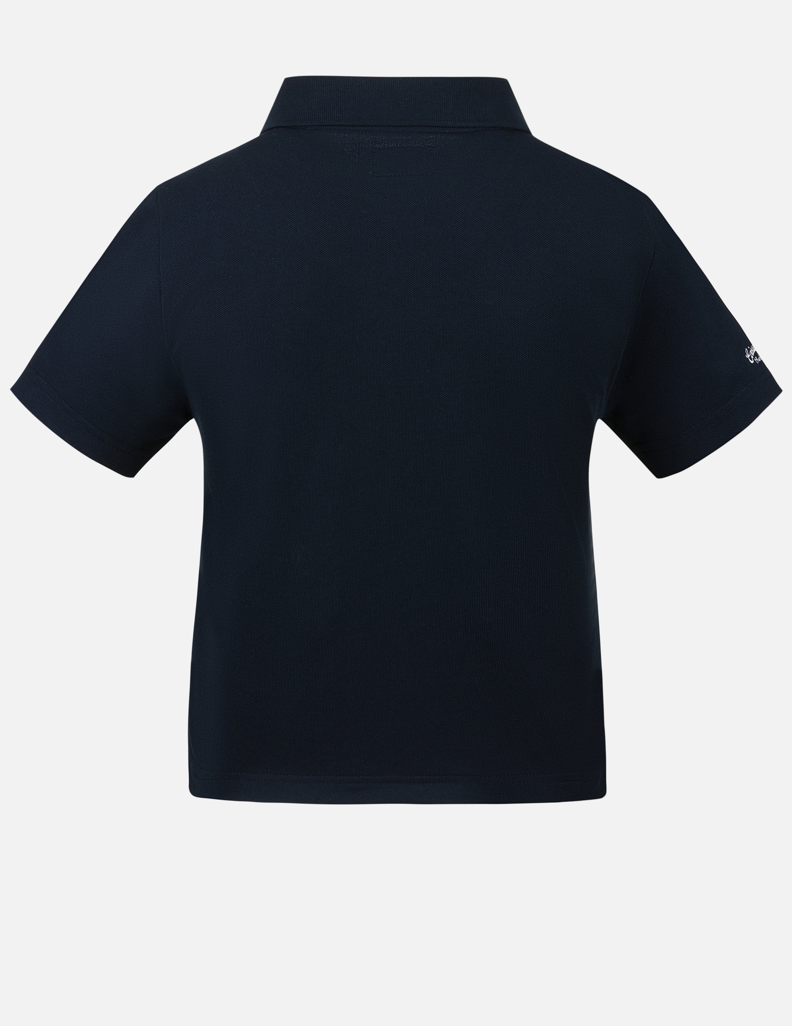 Seagull and Slogan Embroidery Fashion Fit Polo Shirt