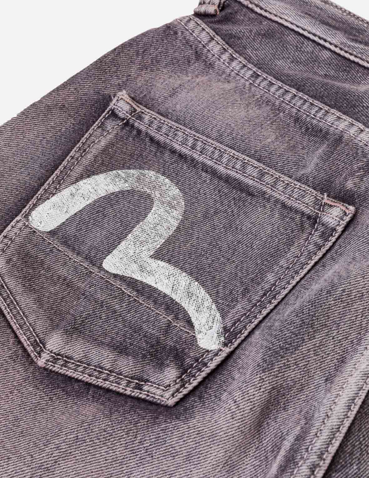 Seagull Print Multi-Pocket Denim Shorts