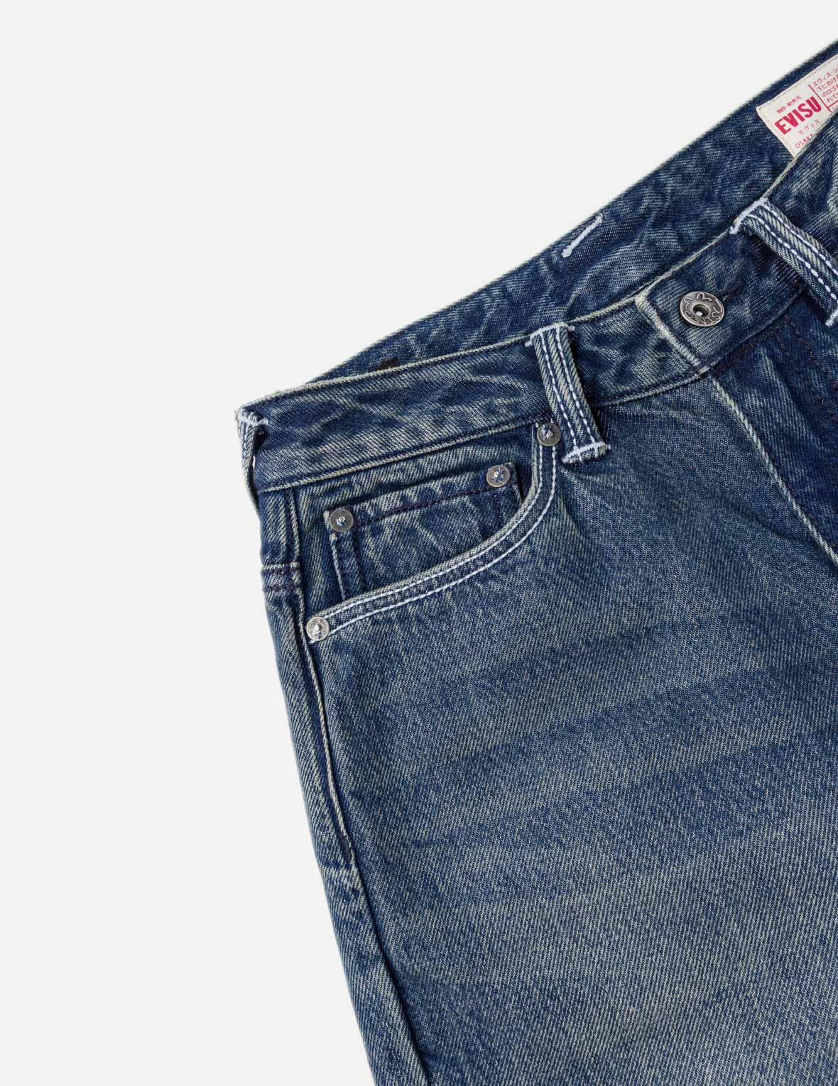 Light Blue Washed Daicock Print Jeans
