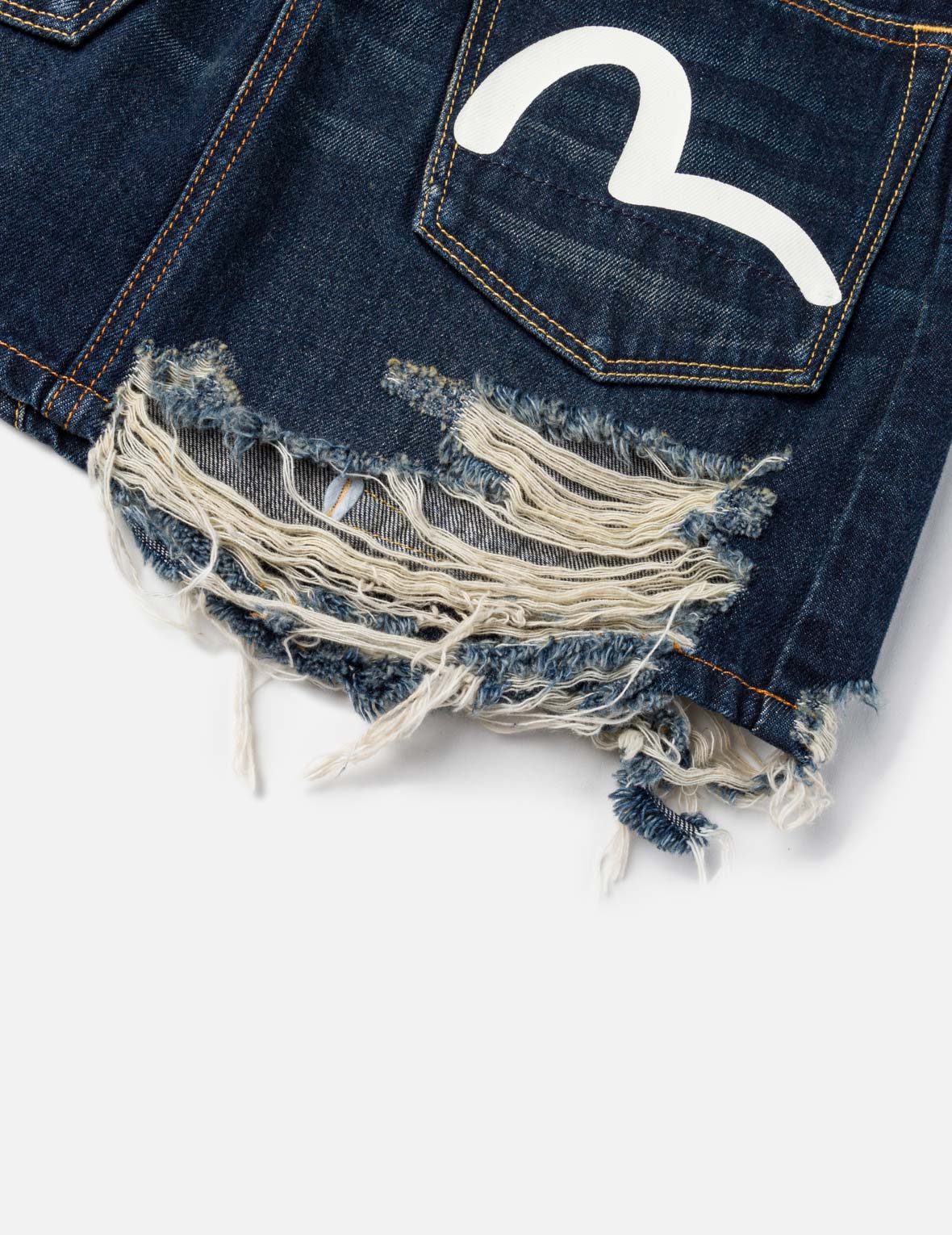 海鸥印花多口袋牛仔短裙