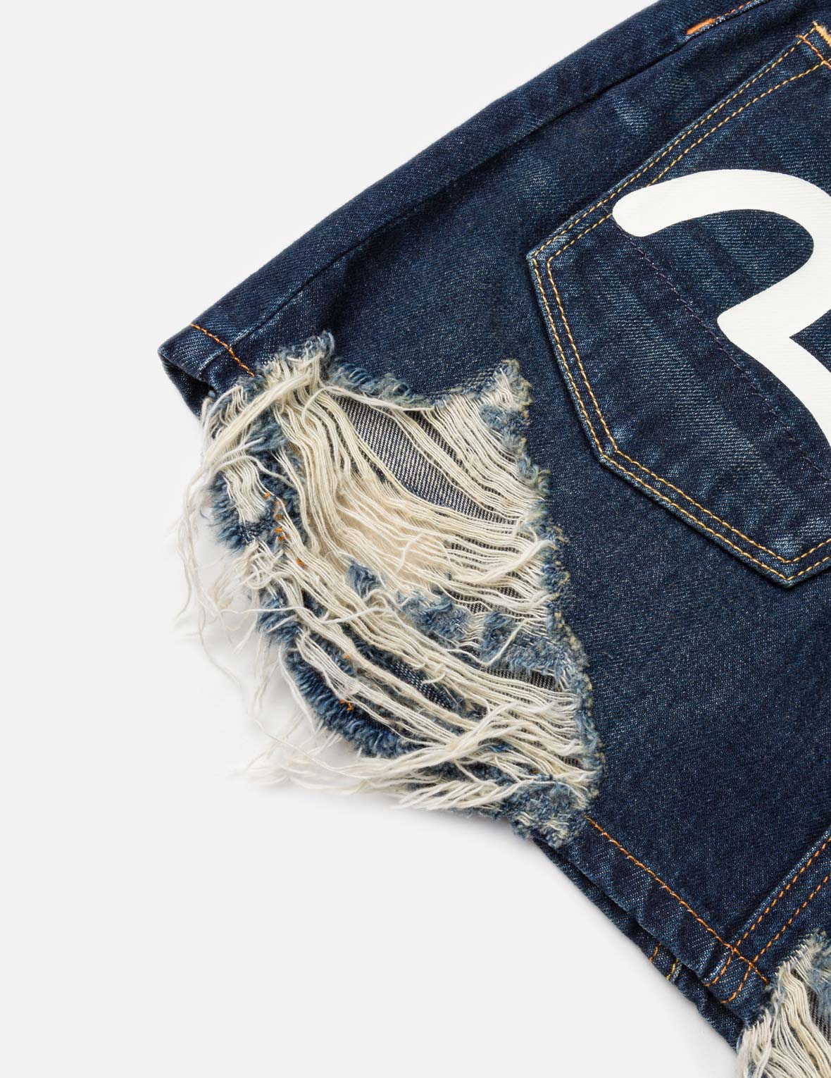 海鸥印花多口袋牛仔短裙