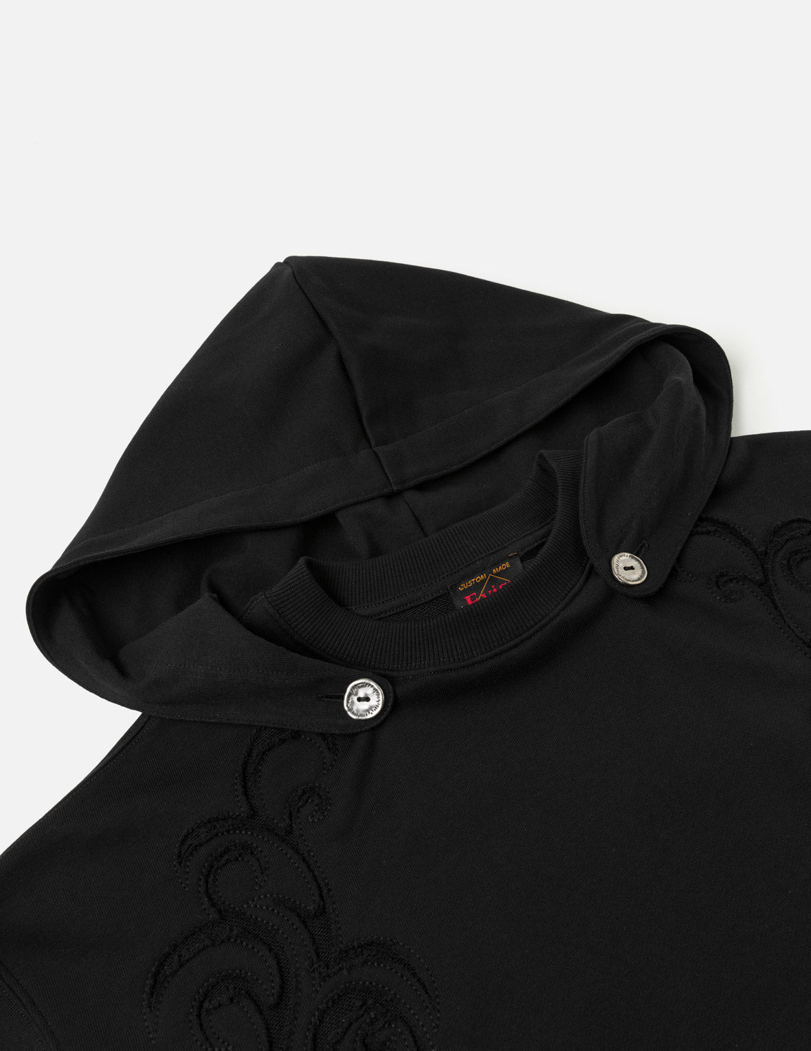 Reversed Fabric Patched Sweatshirt