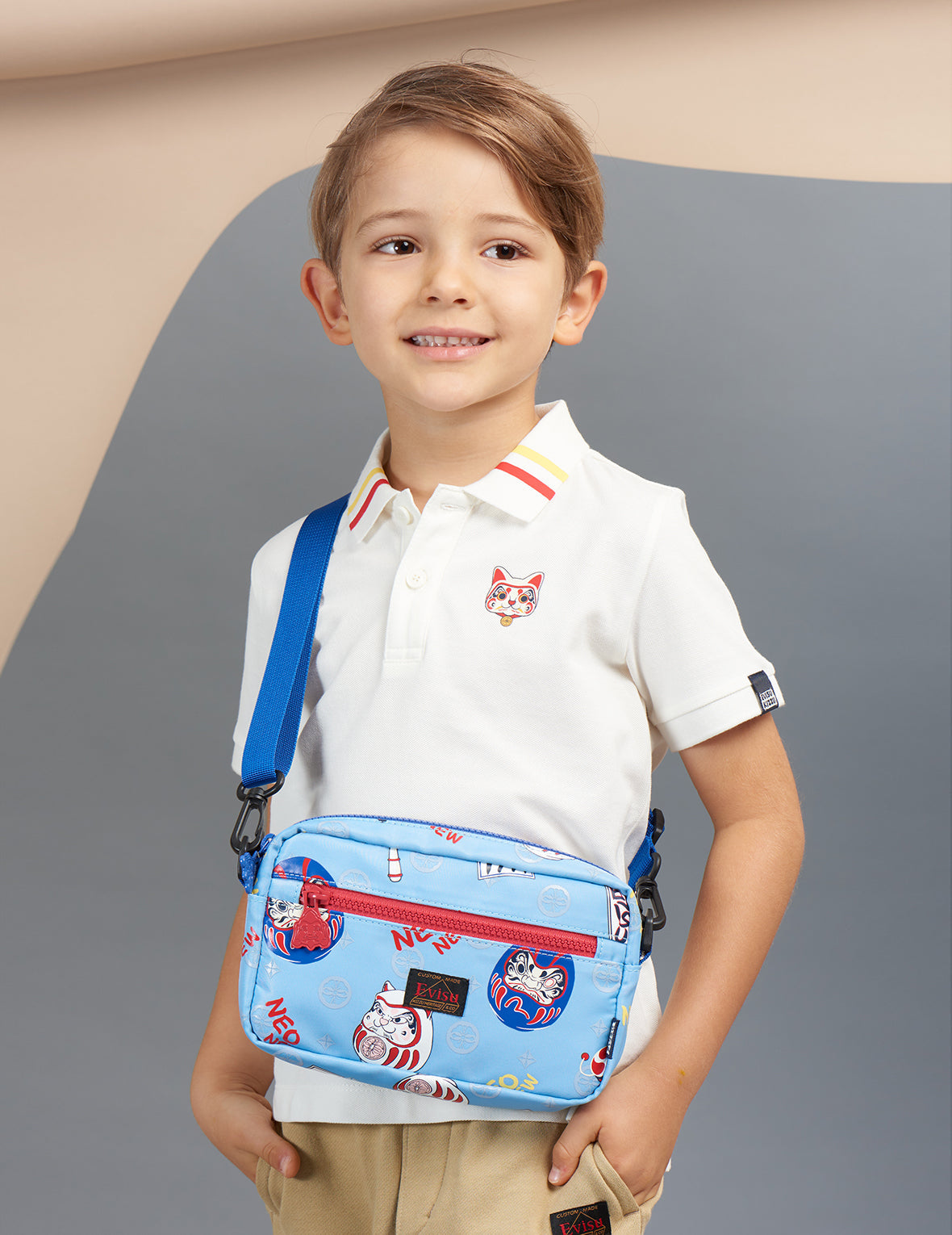 Allover Daruma Buddies Print Crossbody Bag