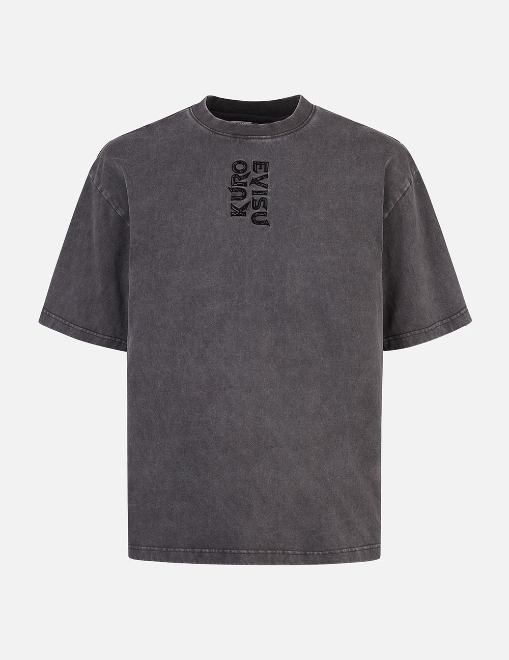Washed Logo Tee Washed Logo Embroidery and Print Loose Fit T-shirt – EVISU