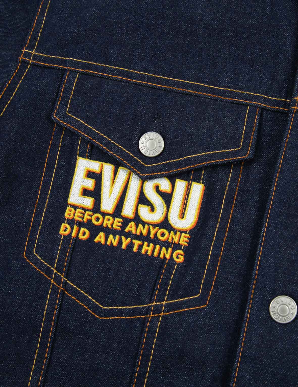 EVISU Squad Daicock Print Denim Jacket