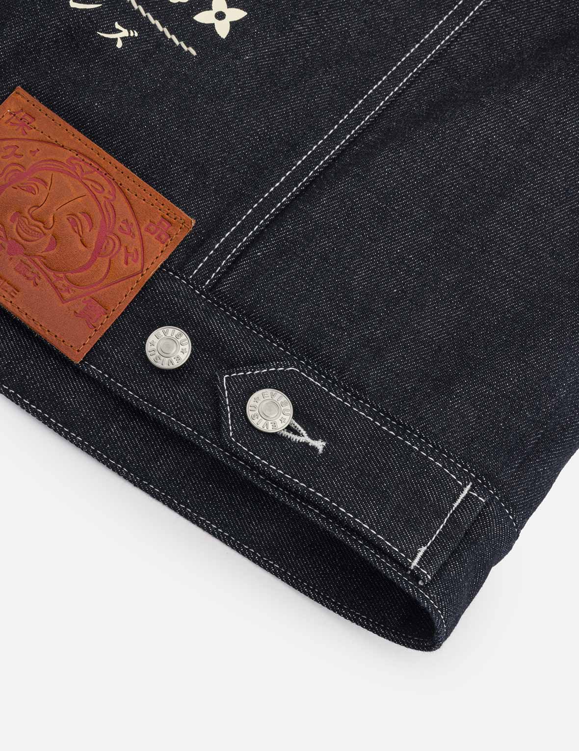 Contracting Embroidery and Inserted Daicock Relax Fit Denim Jacket