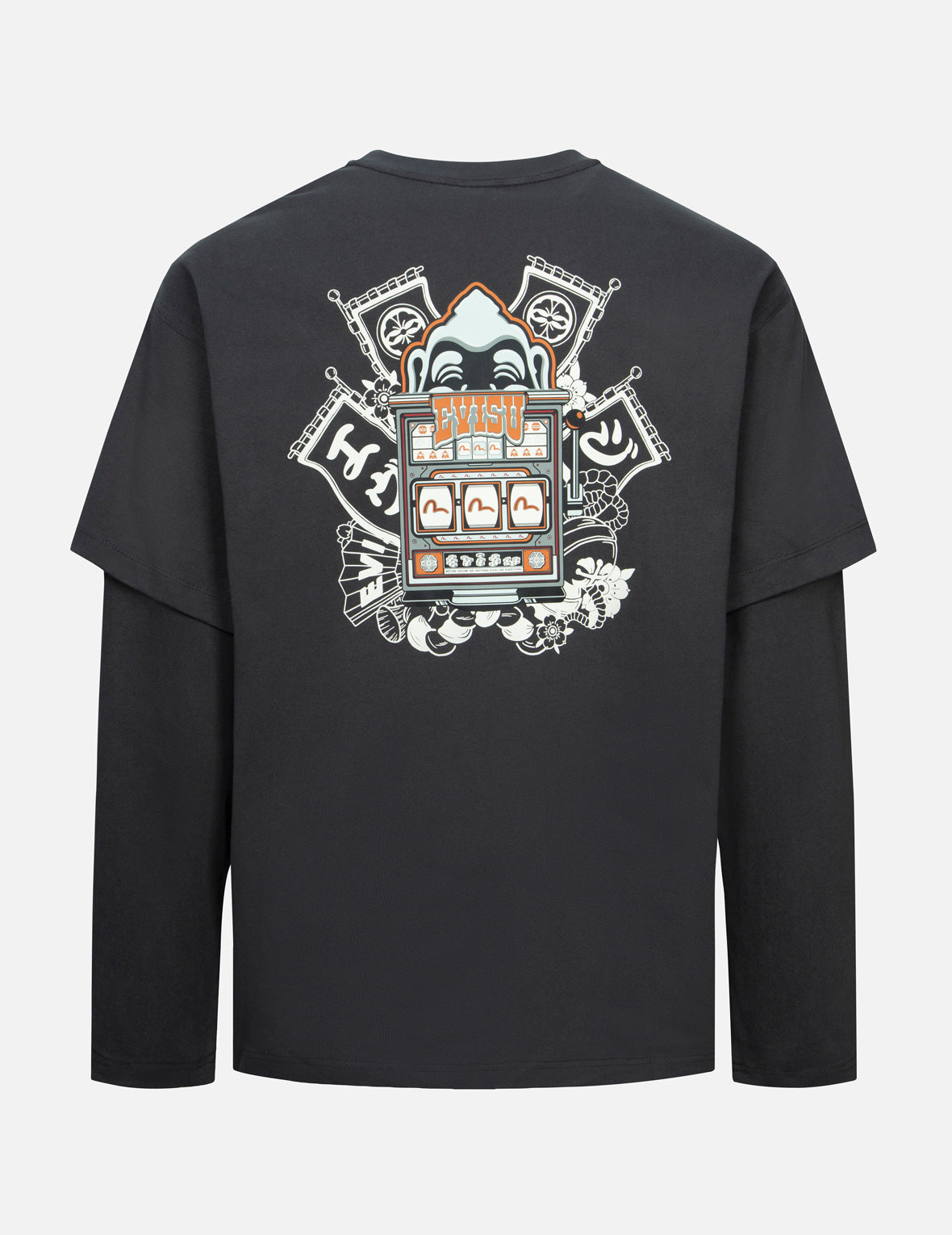 Godhead Slot Machine Print Loose Fit Long-Sleeve T-Shirt – EVISU