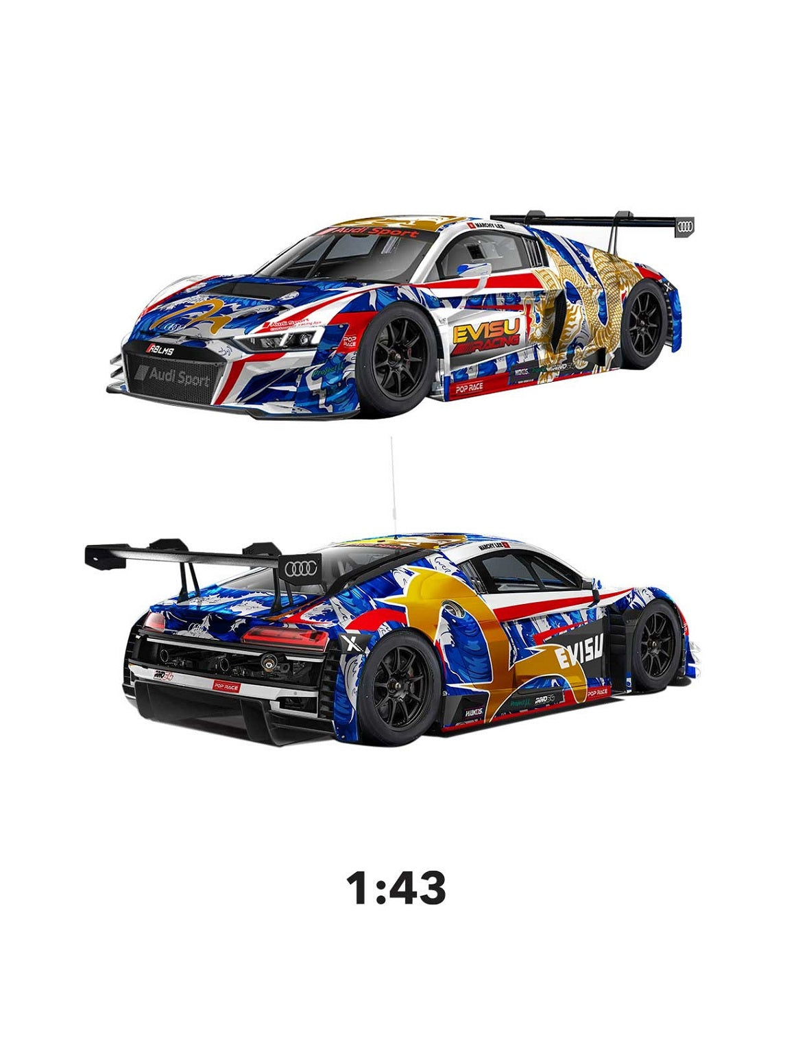 EVISU X Audi Sport 1:43 赛车模型