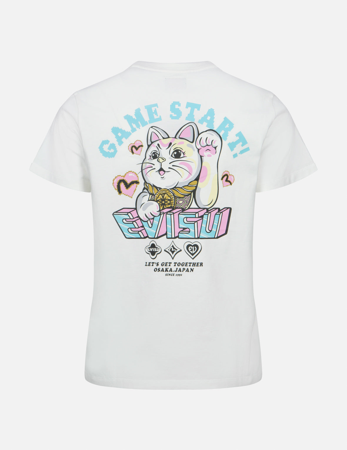 Fortune Cat Print Regular Fit T-Shirt