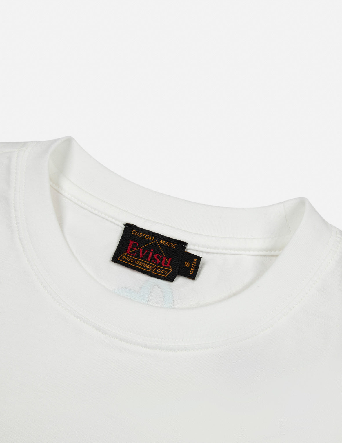 Fortune Cat Embroidery and 3D Seagull Print Regular Fit T-shirt