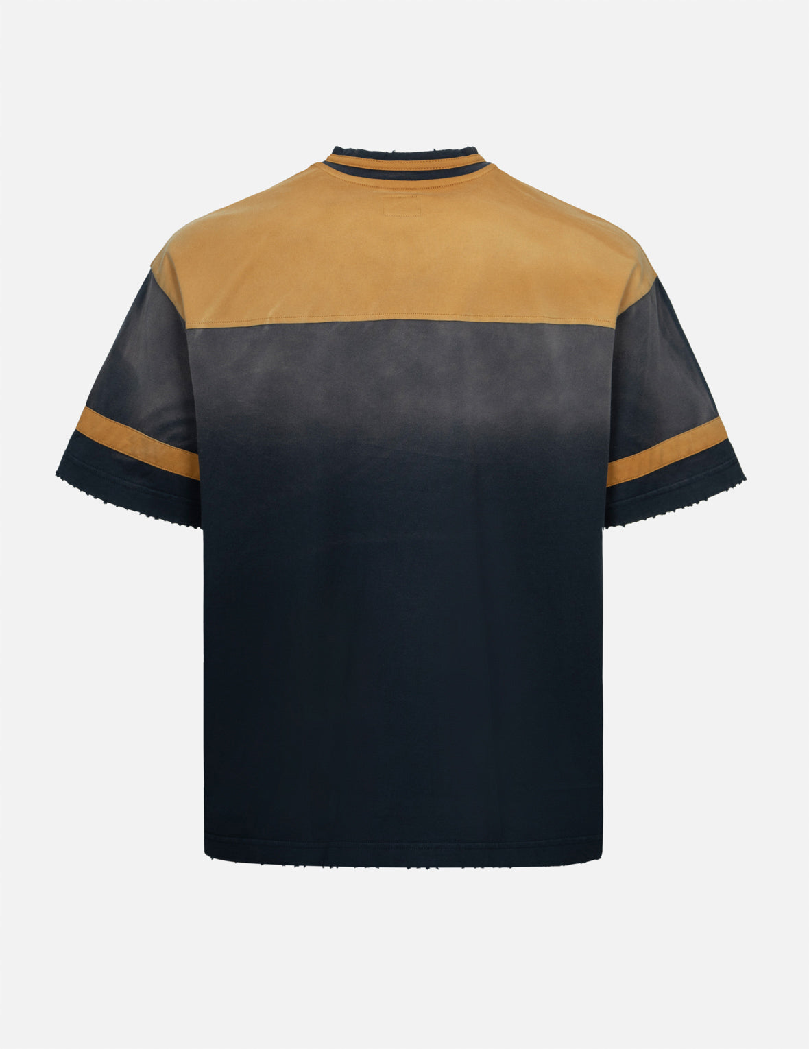 Seagull and Logo Appliqué Embroidery Boxy V-Neck T-shirt