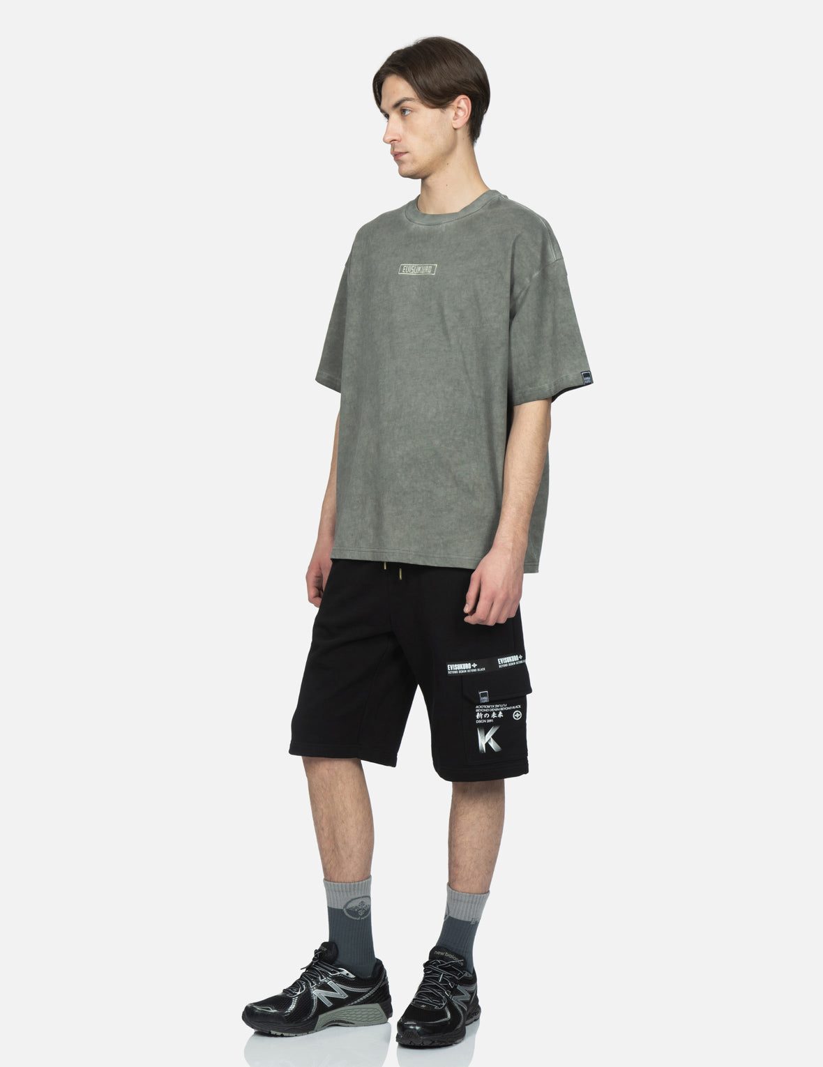 Logo and Seagull Print Sweat Shorts