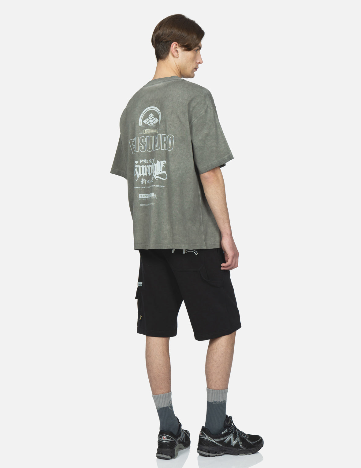Logo and Seagull Print Sweat Shorts