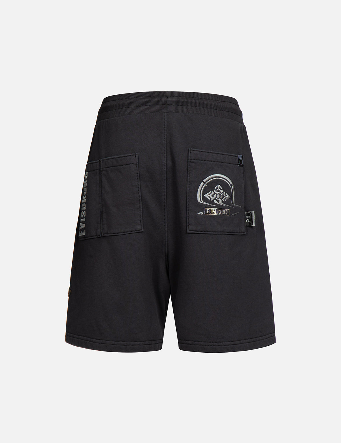 Distorted Kamon Embroidery Sweat Shorts – EVISU
